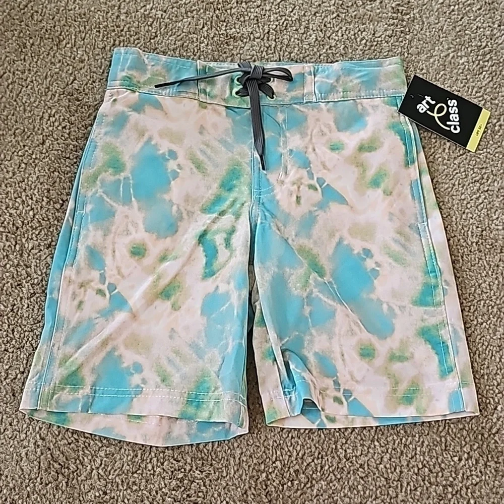 Art Class Boys Board Shorts Light Blue Size 5